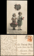 Ansichtskarte  Glückwunsch Geburtstag Birthday Colorfoto-Karte Mädchen 1918 - Anniversaire