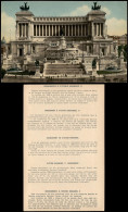 Sammelkarte Rom Roma MONUMENTO A VITTORIO EMANUELE 11 Künstlerkarte 1964 - Other & Unclassified