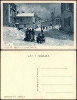 .Frankreich LE VILLAGE DES ROUSSES (Jura) Kinder Schlittenfahrt 1920 - Autres & Non Classés