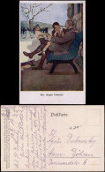 Ansichtskarte  Der Jüngste Leutnant - Militaria WK1 Künstlerkarte 1918 - War 1914-18