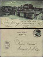 Ansichtskarte Meißen Mondscheinlitho Stadt 1897 - Meissen