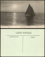 .Frankreich Coucher De Soleil, Segelboot Bei Sonnenuntergang 1910 - Autres & Non Classés
