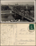 Ansichtskarte Mannheim Friedrichsbrücke Partie A.d. Brücke 1928 Stempel WALDHOF - Mannheim