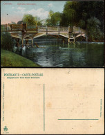 Ansichtskarte Chemnitz Inselbrücke, Schlossteich. 1907 - Chemnitz