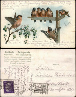 Ansichtskarte  Gruss Postkarte Tiere - Vögel 1942   Gel DRESDEN (nach Halle) - Birds