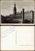 Ansichtskarte Hamburg Rathaus Mit Ehrenmal 1937 - Other & Unclassified