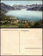 Ansichtskarte Luzern Lucerna Vierwaldstättersee Weggis Und Die Alpen 1910 - Autres & Non Classés