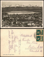 Ansichtskarte Zürich Panorama-Ansicht Blick Zu D. Alpen 1928 - Other & Unclassified