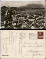 Ansichtskarte Luzern Lucerna Panorama-Ansicht Mit Rigi Vom Gütsch Aus 1933 - Other & Unclassified