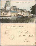 CPA Auxerre L' Yonne, L'Église St-Germain Et L'Hôpital 1906 - Autres & Non Classés