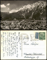 Ansichtskarte Mittenwald Panorama-Ansicht Blick Gegen Karwendel Gebirge 1953 - Mittenwald