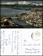 Ansichtskarte Konstanz Panorama Mit Rheinausfluss Und Schweizer Alpen 1960 - Konstanz