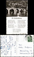 Ansichtskarte Heidelberg Alte Brücke; AK Mit Liedtext "Alt Heidelberg" 1958 - Heidelberg