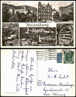 Heidelberg Mehrbildkarte Mit Schloss-Fotos U. Stadtteilansichten 1955 - Heidelberg