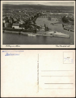 Koblenz Deutsches Eck 1940   Rückseitig Bordpoststempel Dampfer BARBAROSSA - Koblenz