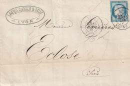 Lettre De Lyon à Eclose LAC - 1849-1876: Klassieke Periode