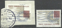 Turkey; 1966 "Balkanfila II" Stamp Exhibition 30 K. ERROR "Shifted Print (Blue Color Down)" - Gebruikt