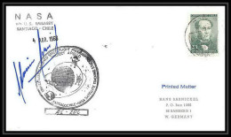 5192/ Espace (space) Lettre (cover) 4/4/1968 Signé (signed) As-204 Apollo Project Manned Space Flight Chili Chile - Südamerika