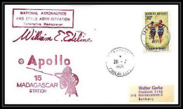 6183/ Espace (space) Lettre (cover) 20/7/1971 Signé (signed Autograph) Apollo 15 Madagascar (malagasy) - Afrika