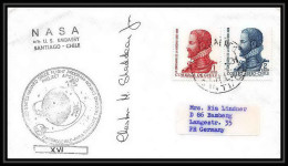 6619/ Espace (space) Lettre (cover) Signé (signed Autograph) 16/4/1972 Apollo 16 Chili (chile) - Südamerika