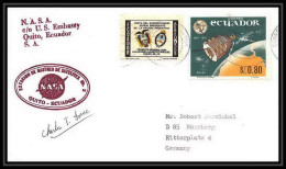 6618/ Espace (space) Lettre (cover) Signé (signed Autograph) 7/12/1972 Apollo 17 Equateur (ecuador)  - South America