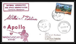6595/ Espace (space) Lettre (cover) Signé (signed Autograph) 7/12/1972 Apollo 17 Madagascar (malagasy)  - Africa