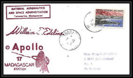 6594/ Espace (space) Lettre (cover) Signé (signed Autograph) 7/12/1972 Apollo 17 Madagascar (malagasy)  - Africa