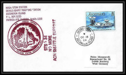 9809/ Espace (space Raumfahrt) Lettre (cover Briefe) 18/10/1989 Sts-34 Shuttle (navette) Ascension Island - Oceania