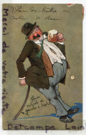 - 3  - Fantaisie - Humour - Buveur De Biérre, Signée, A V SCHNEILTER, Très épaisse, Rare, écrite, 1914, , TBE, Scans. - Other & Unclassified