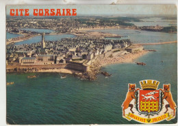 Saint Malo 35  Carte Circulée Timbrée  Cité Corsaire_Les Plages   Et Les Remparts - Saint Malo