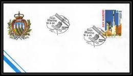 10553/ Espace (space Raumfahrt) Lettre (cover Briefe) 12/2/1991 Europa 91 Fdc Saint-Marin (San Marino) - Europa