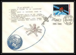 10211/ Espace (space Raumfahrt) Lettre (cover Briefe) 23/4/1990 Molnia Molniya 1 Tirage 350 Roumanie (Romania) - Europe