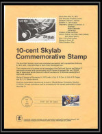11831/ Espace (space Raumfahrt) Document 14/5/1974 Skylab 10 Cent Commemorative Stamp Usa - Etats-Unis