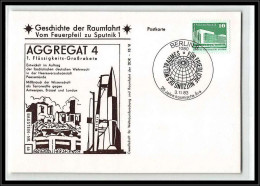 11661/ Espace (space Raumfahrt) Lettre Cover Missile Aggregat 4 Geschichte Der Spoutnik Sputnik Allemagne (germany DDR) - Illustrated Postcards - Used