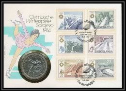 11581/ Lettre (cover Numisbrief Monnaies Coins) Olympische Winter Spiele Sarajevo Yougoslavie 8/2/1984 (Yugoslavia) - Briefe U. Dokumente