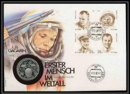 11577/ Lettre (cover Numisbrief Monnaies Coins) Gagarine Gagarin Erster Mensch Im Weltall 12/4/1991 Allemagne (germany) - Briefe U. Dokumente