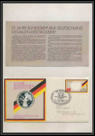 11540/ Lettre (cover Numisbrief Monnaies Coins) 25 Jahrebundesrepublik 15/5/1974 Allemagne (germany) - Lettres & Documents