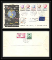 11490/ Espace (space) Lettre (cover) Fdc Tahun Geofisik Internasional Indonésie (Indonesia) 15/10/1958 - Asie