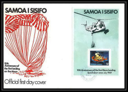 11436/ Espace (space Raumfahrt) Lettre (cover Briefe) Samoa Fdc Apollo 11 First Moon Landing 20/7/1979 16x23 Cm  - Russia & USSR