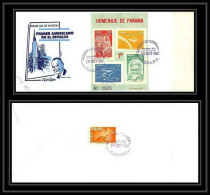 11392/ Espace (space) Lettre Cover Fdc Panama Espacio Bloc Non Dentelé (imperforate) JOHN GLENN 19/10/1962 - South America