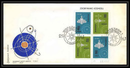 11327/ Space Lettre (cover) Zdobywanie Kosmosu 1310/1311 Perforé Uniquement En Bas Bloc Pologne (Poland) 25/10/1963 - Europe