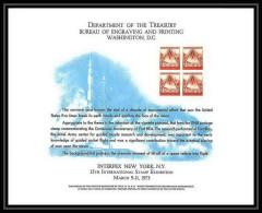 11299/ Espace (space Raumfahrt) Lettre (cover Briefe) 9/11/1973 Rocket Interpex New York USA 27x22 Cm - USA