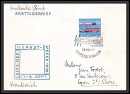 11198/ Lettre Cover Allemagne (germany DDR) Avion (plane Planes Avions) Leipzig Messe29/8/1968  - Airplanes