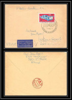 11212/ Lettre Cover Allemagne (germany DDR) Avion (plane Planes) Interflug 1/5/1969 Lyon Berlin Tu 134 Moscow - Airplanes