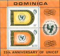 306267 MNH DOMINICA 1971 25 ANIVERSARIO DEL LA UNICEF - Dominica (...-1978)