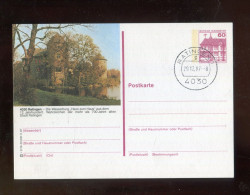 "BUNDESREPUBLIK DEUTSCHLAND" 1987, Bildpostkarte Mit Bild "RATINGEN" Und Bildgleichem Stegstempel (L2183) - Illustrated Postcards - Used