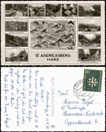 Ansichtskarte Sankt Andreasberg-Braunlage Stadtteilansichten - Landkarte 1956 - St. Andreasberg