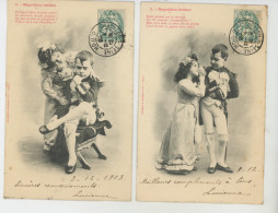 ENFANTS - SERIE COMPLÈTE DE 6 Cartes Fantaisie Enfants " NAPOLÉON INTIME " - Edit. BERGERET - Collections, Lots & Series
