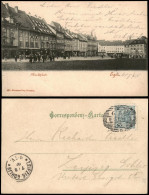 Postcard Eger Cheb Marktplatz, Belebt 1900  Gel. Von Eger Nach Leipzig Gohlis - Czech Republic