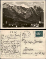 Ansichtskarte Garmisch-Partenkirchen Panorama-Ansicht Blick Z.d. Bergen 1929 - Garmisch-Partenkirchen